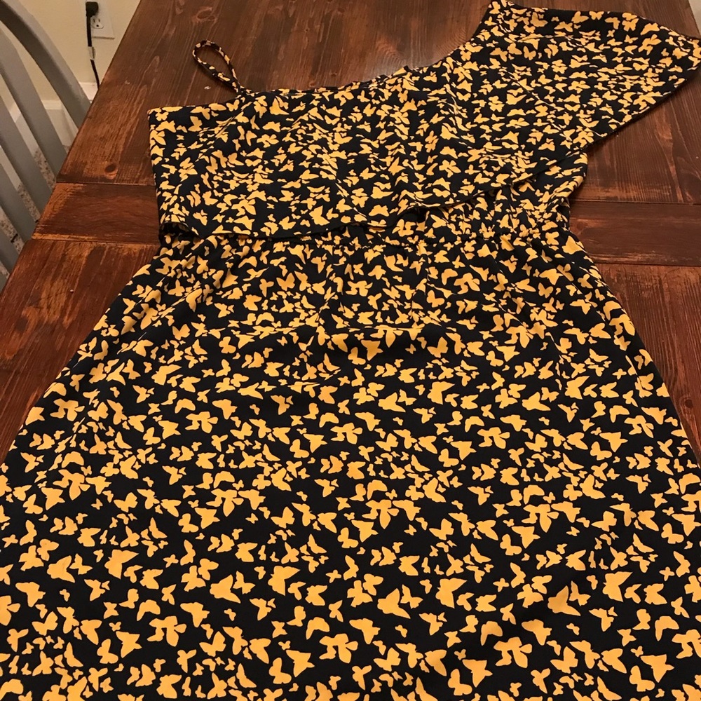 One shoulder sundress (Navy blue)